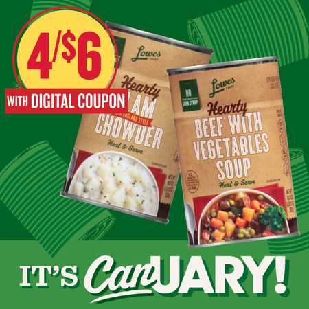 Image of Offer Save $2 on FOUR (4) Lowes Foods Hearty Soup.