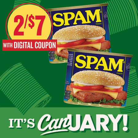 Image of Offer Save $1 on TWO (2) Spam Canned Meat Select 12oz.