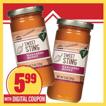 Image of Offer Save $1 on ONE (1) Lowes Foods Hot Habanero Honey 11oz.