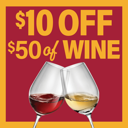 Image of Offer Save $10 When You Spend $50 or More on Any Wine.