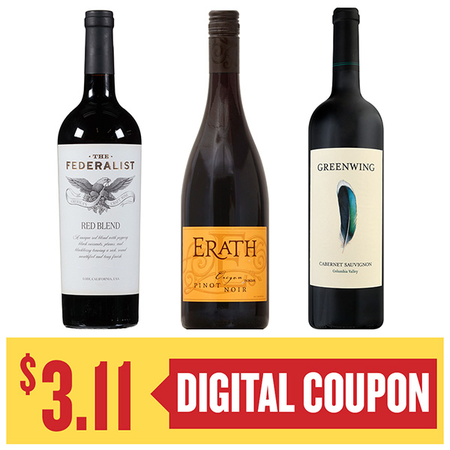Image of Offer Save $3.11 on ONE (1) Federalist, Erath or Greenwing 750ml Wine.