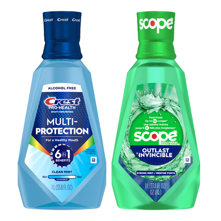 Image of Offer Save $1.00 on ONE Crest OR Scope Mouthwash 473mL (16 oz) or larger (excludes 3DWhite, Pro-Health Extra Whitening, Gum Detoxify, Gum Restore, Clinical 