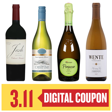 Image of Offer Save $3.11 on ONE (1) Josh Cellars, Oyster Bay, Wente or Riondo 750ml Wine.