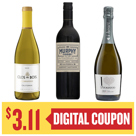 Image of Offer Save $3.11 on ONE (1) I Heart, Murphy Goode or Clos Du Bois 750ml Wine.