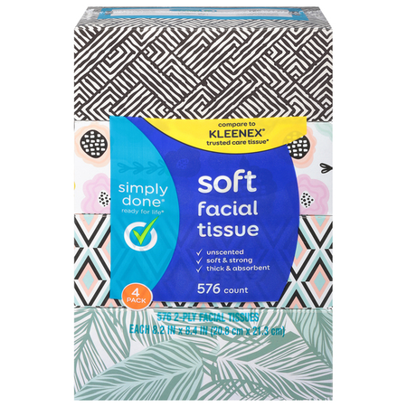 Image of Offer Save $0.50 When You Purchase ONE (1) Simply Done Facial Tissue Select 4ct.