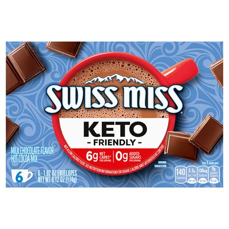 Save $1.50 on any ONE (1) Swiss Miss® Keto Friendly or Non-Dairy Chocolate Flavored Hot Cocoa Mixes 6 ct