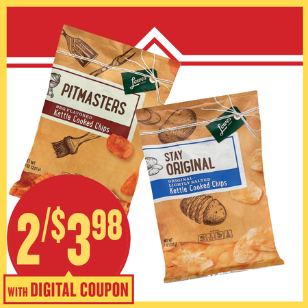 Image of Offer Save $1 on TWO (2) Lowes Foods Kettle Chips Select 8oz.