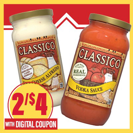 Image of Offer Save $2 on TWO (2) Classico Pasta Sauce Select 15-24oz.
