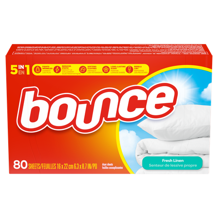 Image of Offer Save $2.00 on ONE Bounce WrinkleGuard Mega Sheets 80-150 ct OR Paradise Blossom Mega Sheets 80-150 ct OR Pet Hair & Lint Guard Mega Sheets 80-150 ct O