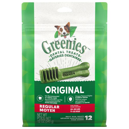 Image of Offer Save $1 on ONE (1) Greenies Dental Chews Dog Treats 12oz.