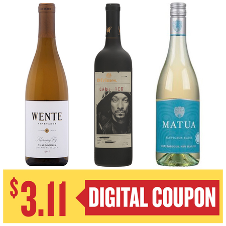 Image of Offer Save $3.11 on ONE (1) 19 Crimes, Matua or Wente 750ml Wine.