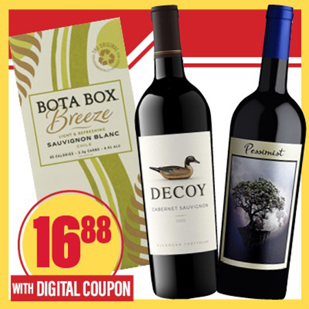 Image of Offer Save $3.11 on ONE (1) Decoy, Pessimist 750ml or Bota Box 3L Wine.