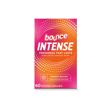 Image of Offer Save $3.00 on ONE Bounce Intense Sheets 60 ct (excludes travel size).