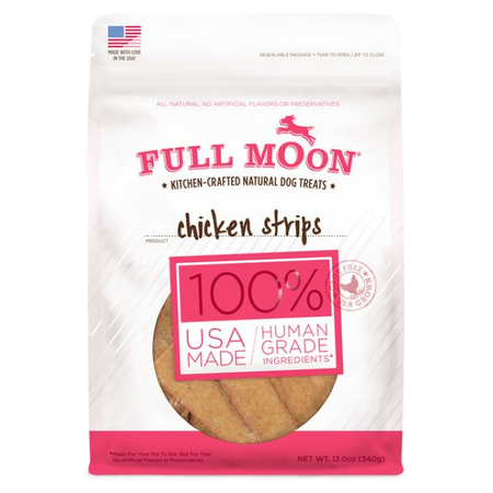 Image of Offer Save $2 on ONE (1) Full Moon Chicken Strips Dog Treats 12oz.