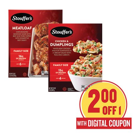 Image of Offer Save $2 When You Purchase ONE (1) Stouffers Entrees Select Family Size.