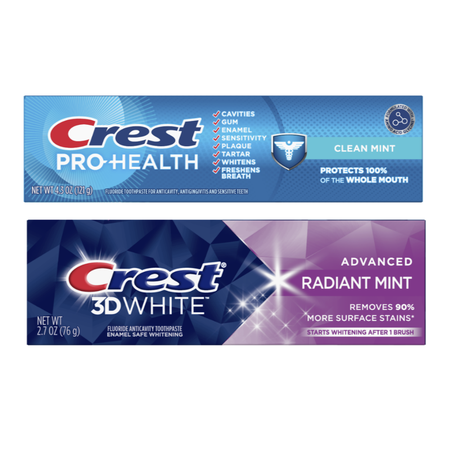Save $2.00 on ONE Crest Toothpaste 2.7 oz or more (excludes Crest Cavity, Regular, Base Baking Soda, Tartar Control/Protection, F&W Pep Gleem, Gum Var