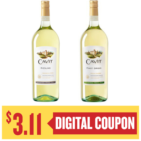 Image of Offer Save $3.11 on ONE (1) Cavit 1.5L Wine.
