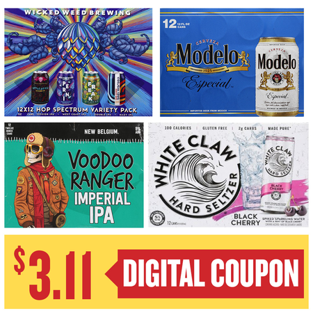 Image of Offer Save $3.11 on ONE (1) New Belgium, Wicked Weed, White Claw or Modelo 12pk 12oz Beer.