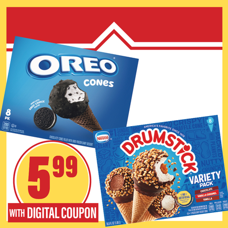 Image of Offer Save $1 on ONE (1) Nestle or Oreo Ice Cream Novelties Select 6-20ct.