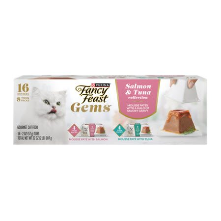 Image of Offer Save $3.00 on any ONE (1) 16 ct or larger carton (4oz packages) of Fancy Feast® Gems® Wet Cat Food