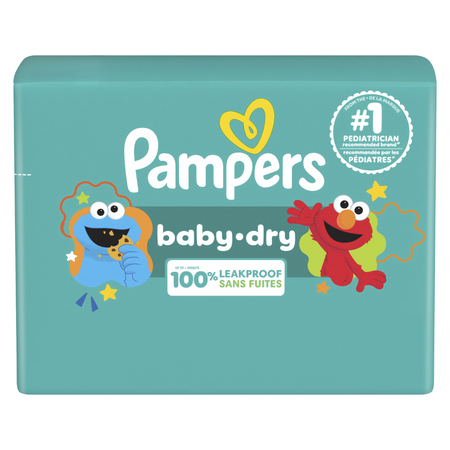 Image of Offer Save $1.00 on ONE Jumbo BAG Pampers Baby Dry Diapers.
