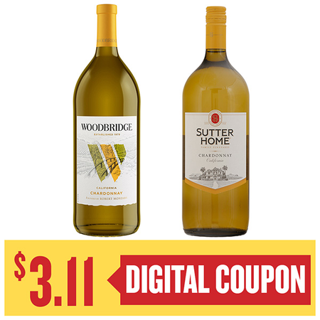 Image of Offer Save $3.11 on ONE (1) Woodbridge or Sutter Home 1.5L Wine.