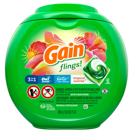 Image of Offer Save $3.00 on ONE Gain Flings Laundry Detergent 42 ct OR Gain Plus Flings Laundry Detergent 25 ct (includes Super Flings) (excludes Gain Liquid/Powder