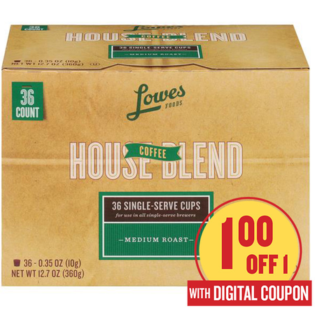 Image of Offer Save $1 When You Purchase ONE (1) Lowes Foods Coffee Pods 36ct.