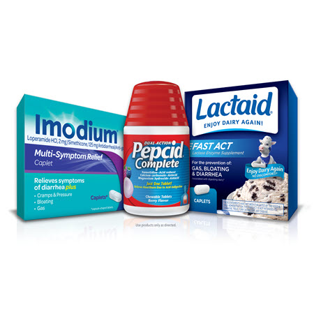 Image of Offer Save $3.00 on any ONE (1) PEPCID®, IMODIUM® or LACTAID® Supplement product