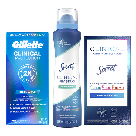 Image of Offer Save $2.00 on ONE Secret Clinical or Gillette Clinical Antiperspirant/Deodorant (excludes trial/trial sizes).