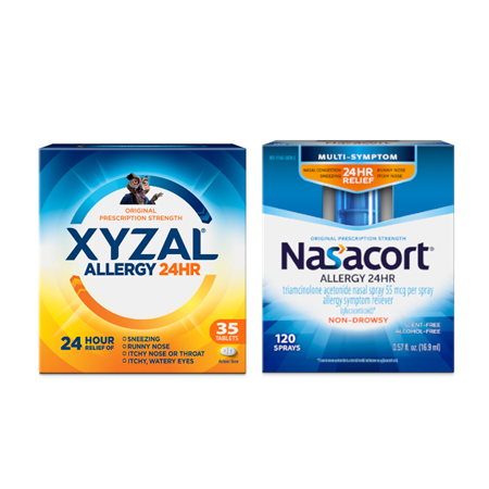 Nasacort or Xyzal