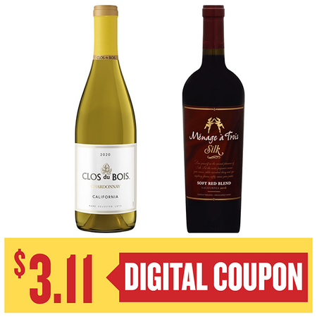 Image of Offer Save $3.11 On ONE (1) Clos Du Bois or Menage a Trios 750ml Wine.