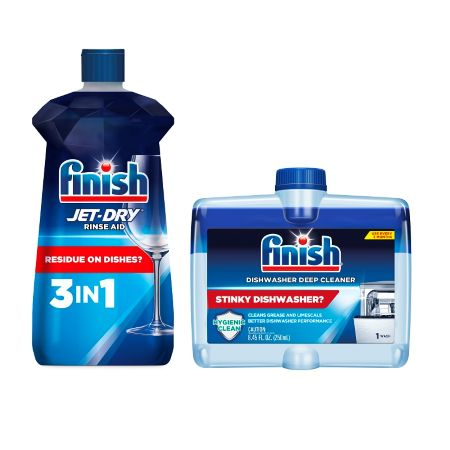 Image of Offer Save $1.00 on any ONE (1) Finish® JET-DRY® Rinse Aid or Dishwasher Cleaner