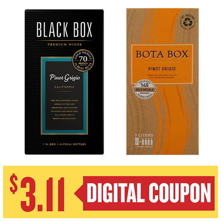 Image of Offer Save $3.11 on ONE (1) Black Box or Bota Box 3L Wine.