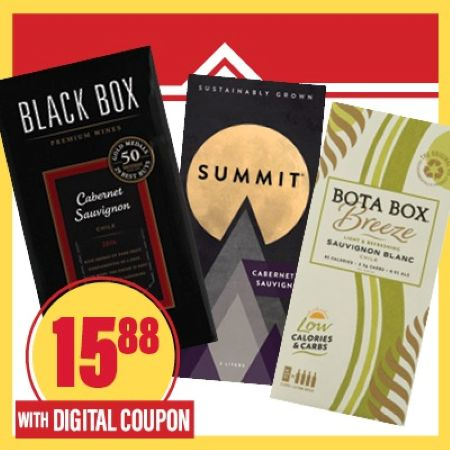 Image of Offer Save $3.11 On ONE (1) Black Box, Bota Box or Summit 3L Wine.