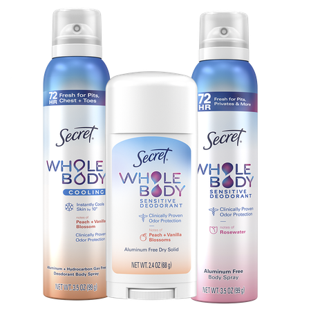 Image of Offer Save $7.00 on TWO Secret Whole Body Deodorants (excludes trial/travel size).