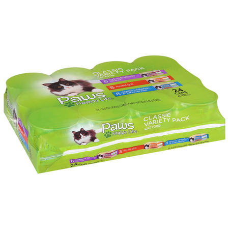 Image of Offer Save $2 on ONE (1) Paws Canned Cat Food 24ct Variety Pack.