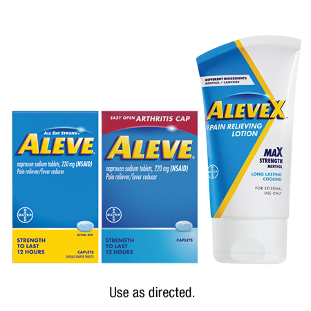 Image of Offer Save $3.00 on any ONE (1) Aleve® product 80ct or larger or AleveX™ (excludes Aleve-D®)
