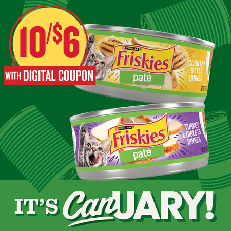 Image of Offer Save $2 on TEN (10) Friskies Canned Cat Food 5.5oz.