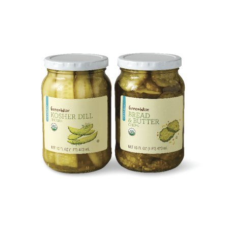 Save $.50 Off The Purchase of One (1) GreenWise Organic Pickles Kosher Dill Spears or Bread & Butter Chips, 16-oz jar