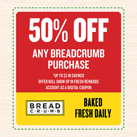 Image of Offer 50% Off Any ONE Breadcrumb Item!