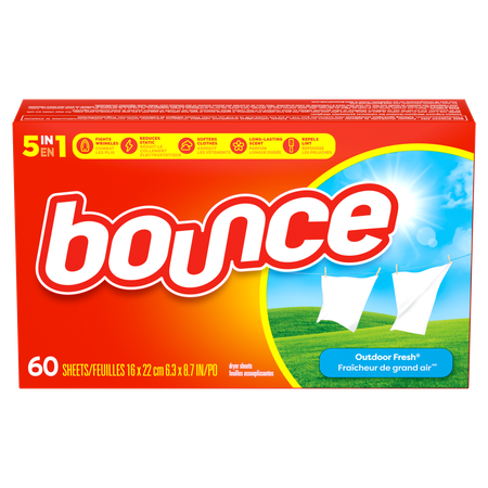 Image of Offer Save $1.00 on ONE Bounce Sheets Paradise Blossom Mega Sheets 40-60 ct OR Pet Hair & Lint Guard Mega Sheets 40-60 ct OR Fresh Breeze Mega Sheets 40-60c