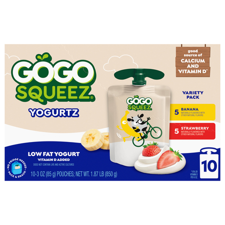 Image of Offer Save $1 on TWO (2) Gogo Squeez Yogurtz 10 Pack.