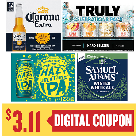 Image of Offer Save $3.11 On ONE (1) Sierra, Sam Adams, Truly or Corona 12pk Beer.