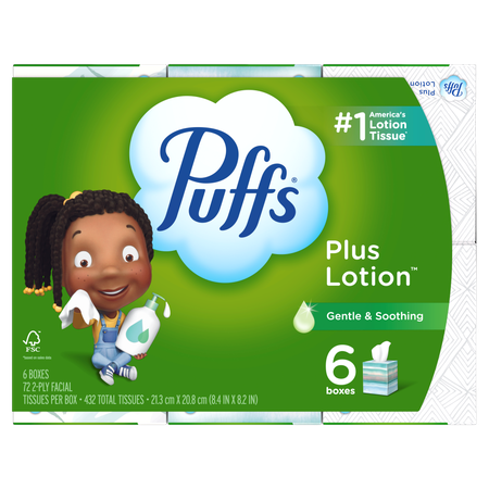 Image of Offer Save $1.00 on ONE Puffs Facial Tissue Multi-Pack 6 Box Count or 8 Box Count (excludes other pack sizes and trial/travel size).