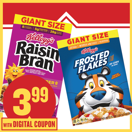 Image of Offer Save $2 on ONE (1) Kellogg's Cereal Select Giant Size.