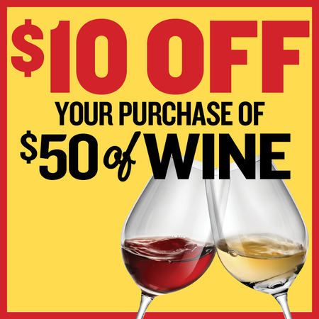 Image of Offer Save $10 When You Spend $50 or More on Any Wine.