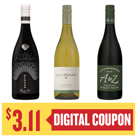 Image of Offer Save $3.11 on ONE (1) La Crema, A To Z or Elouan 750ml Wine.