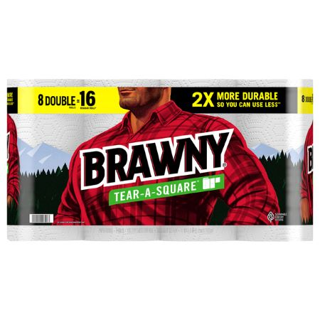 Image of Offer Save $1 on ONE (1) Quilted Northern Mega Toilet Paper 12ct or Brawny Double Paper Towels 8ct.