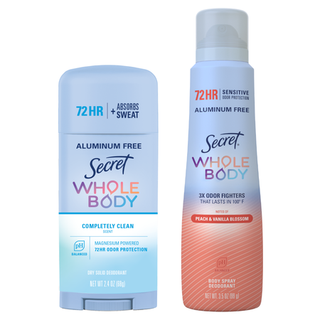 Image of Offer Save $7.00 on TWO Secret Whole Body Deodorants (excludes trial/travel size).